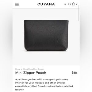 Cuyana Mini Zipper Pouch